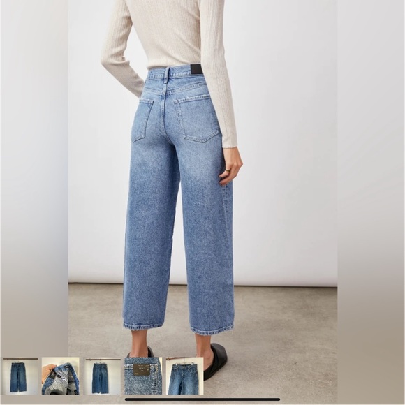 NWT Rails Getty High Rise Cropped Wide Leg Jeans - Picture 2 of 5